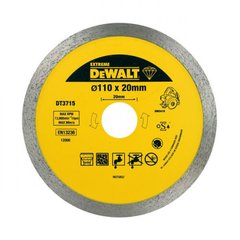 Диск алмазний DeWALT DT3715 110х8 мм для плиткорізу DWC410