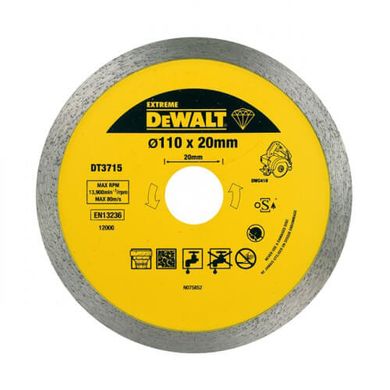 Диск алмазний DeWALT DT3715 110х8 мм для плиткорізу DWC410