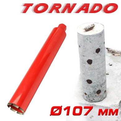 Картинка - Алмазна коронка SUPERHARD TORNADO 107 мм 1 1/4UNC