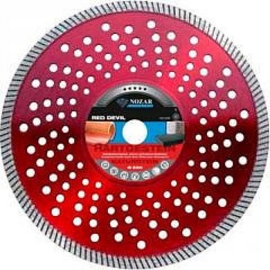 Картинка - Алмазний диск Nozar RED DEVIL 115х22, 22x2x10 для бетону