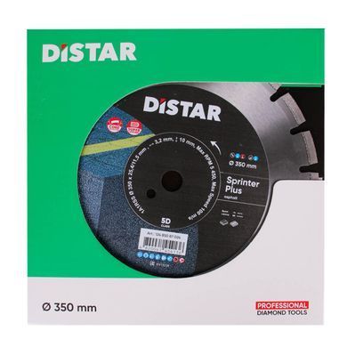 Картинка - Круг алмазный отрезной Distar 1A1RSS/C1S-W 350x3,2/2,2x25,4-11,5-21-ARP 40x3,2x8+2 R165 Sprinter Plus
