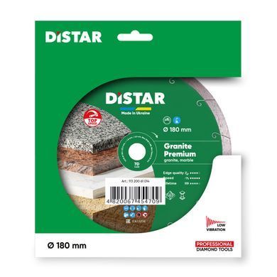 Картинка - Круг алмазный отрезной Distar 1A1R 180x1,6x8,5x25,4 Granite Premium