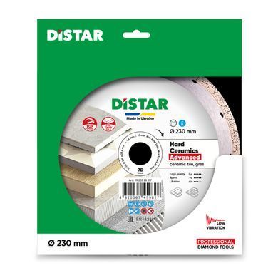 Картинка - Круг алмазный отрезной Distar 1A1R 230x1,6/1,2x10x25,4 Hard ceramics Advanced